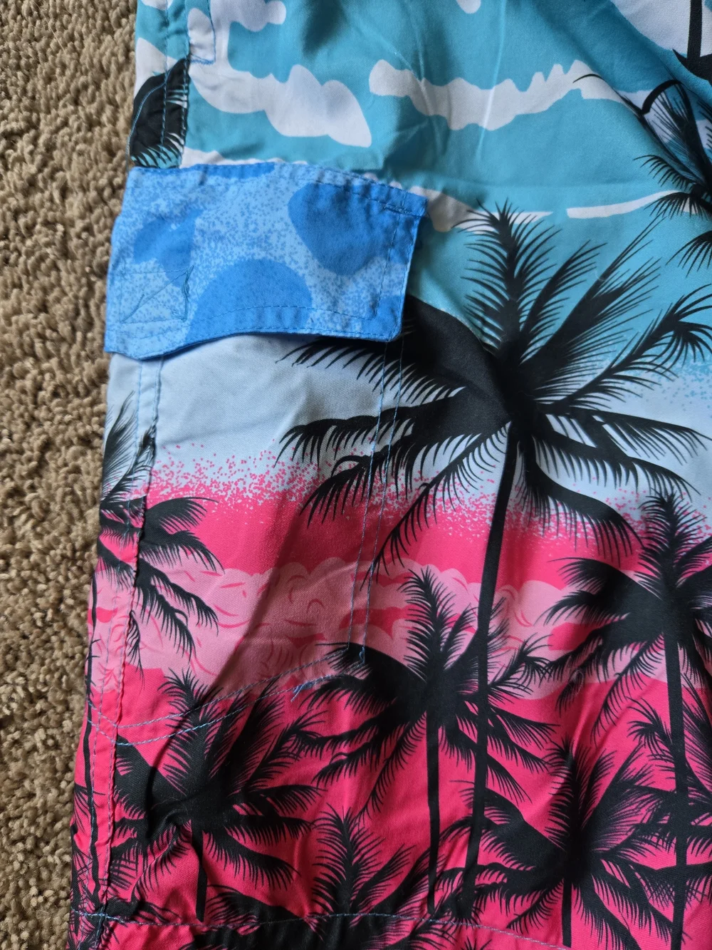 NWT Liberty Pro Tropical Palm Tree Swim Trunks 3XL